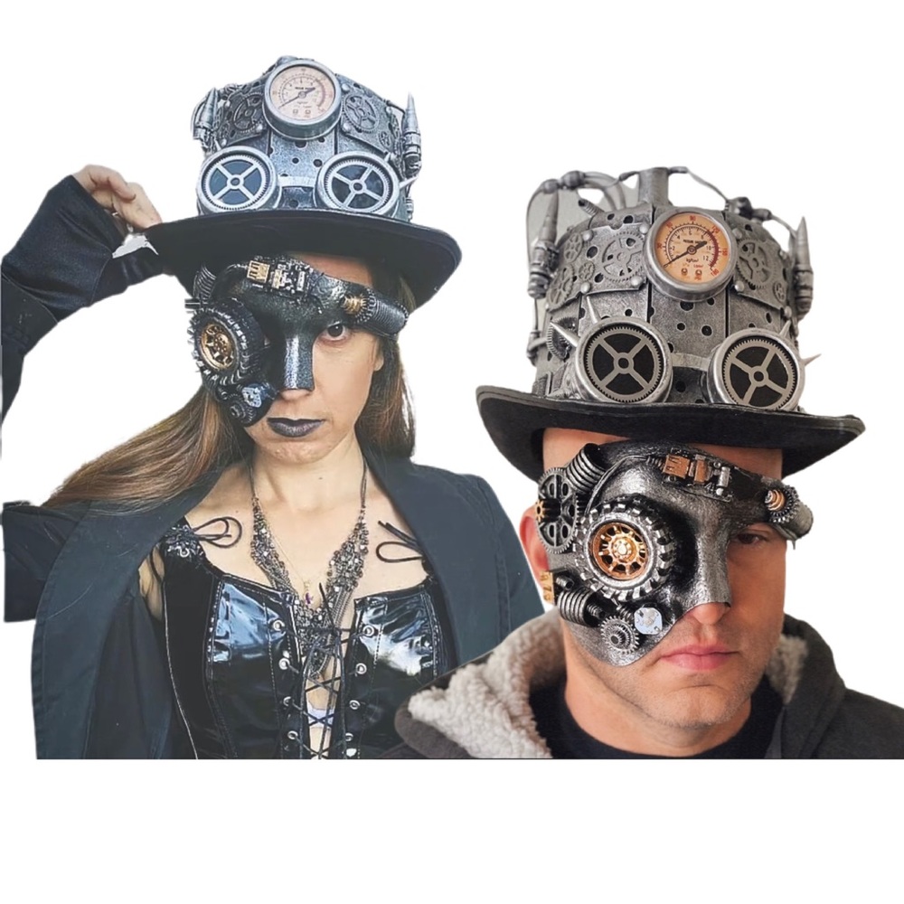 Half Face Mask Phantom of the Opera Steampunk  NWT